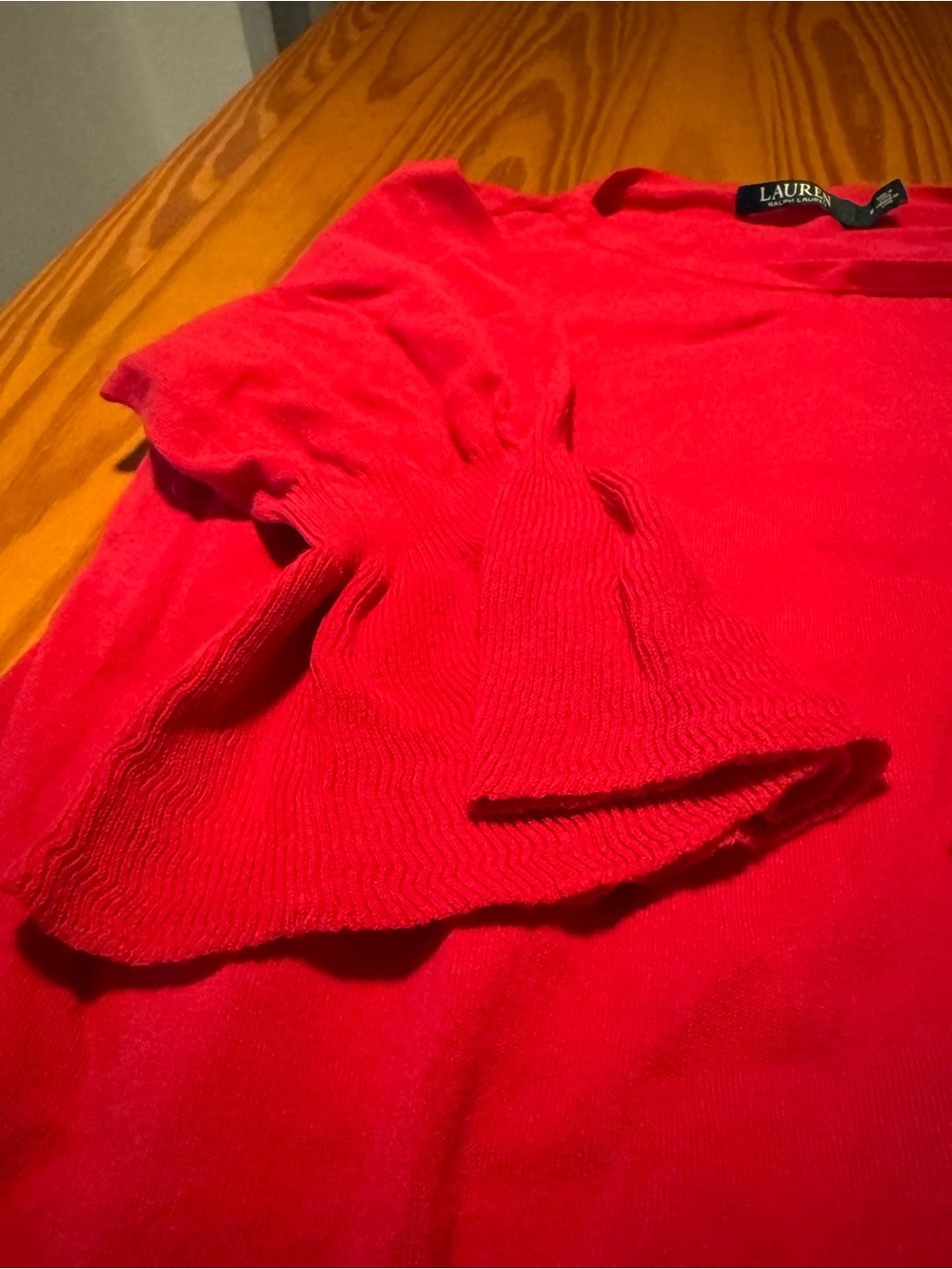 Ralph Lauren Bright Red Knit Top